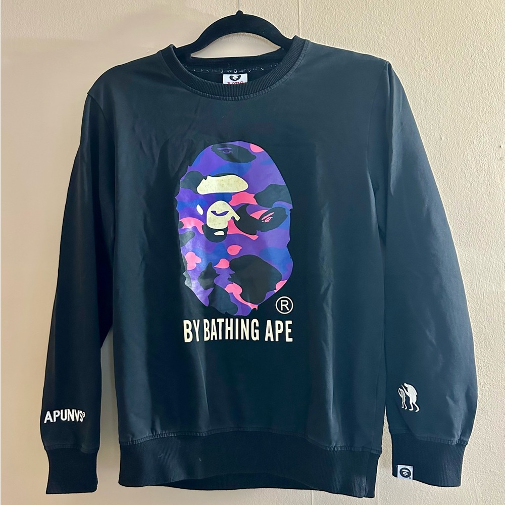 Aape By Bathing Aape Sweater Crewneck Black Size M